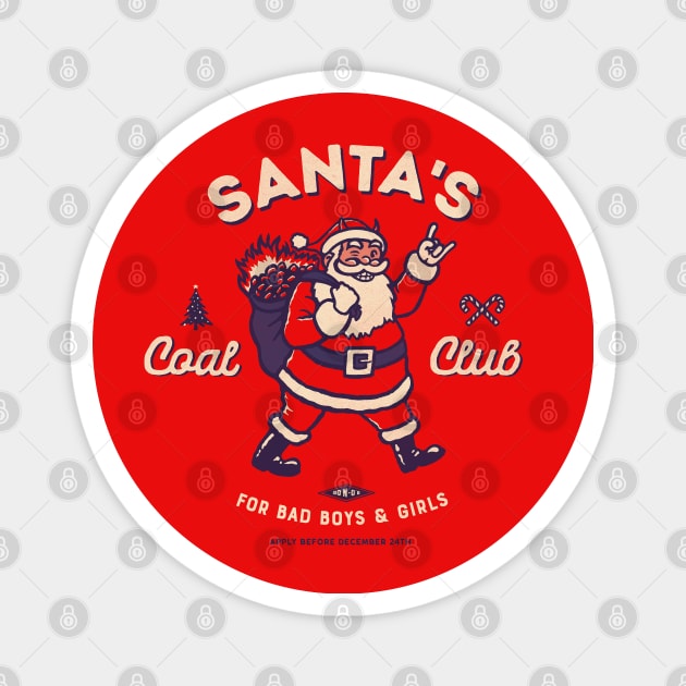 Santa's Coal Club Magnet by victorcalahan